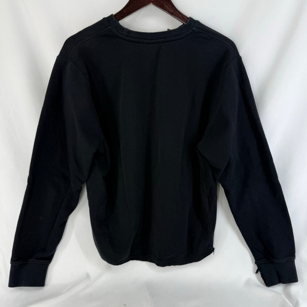 Nike Black Cropped Distressed Crewneck Women’s Medium - Picture 2 of 6